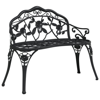 Garden Bench Black Cast Aluminum, Cast Iron Medium