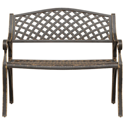 Garden Bench Bronze Cast Aluminum, Cast Iron Medium Durable