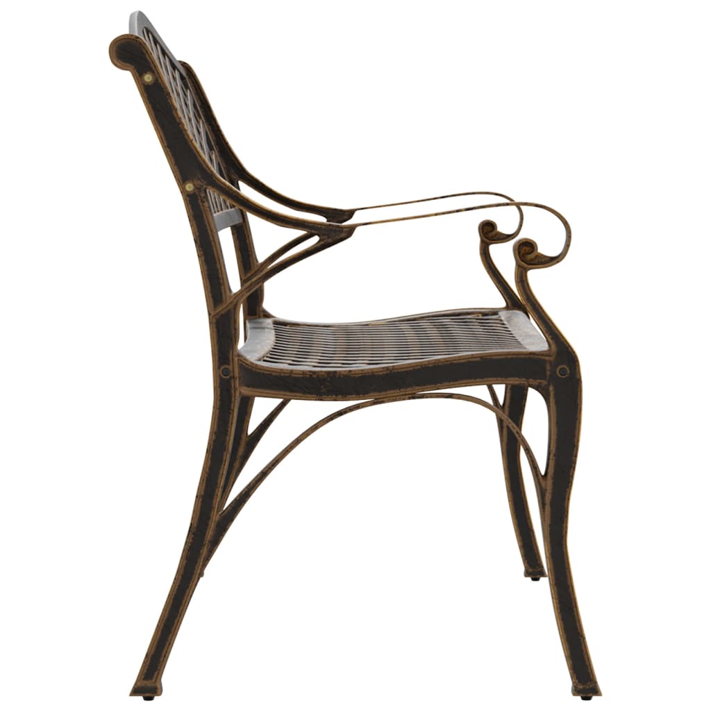 Garden Bench Bronze Cast Aluminum, Cast Iron Medium Durable