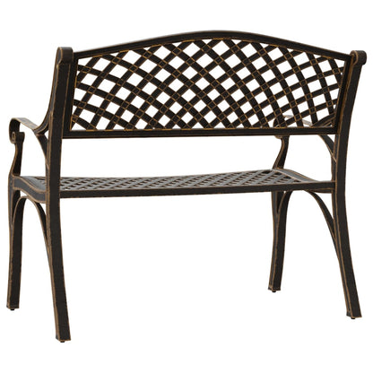 Garden Bench Bronze Cast Aluminum, Cast Iron Medium Durable