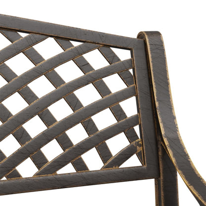 Garden Bench Bronze Cast Aluminum, Cast Iron Medium Durable