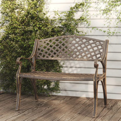 Garden Bench Bronze Cast Aluminum, Cast Iron Medium Durable