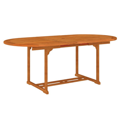 Garden Dining Set Reddish-Brown Solid Eucalyptus Wood Medium