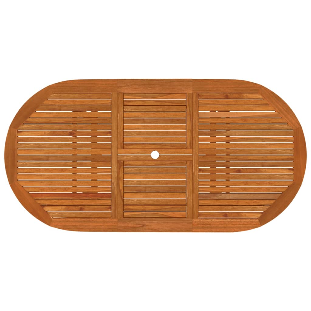 Garden Dining Set Reddish-Brown Solid Eucalyptus Wood Medium