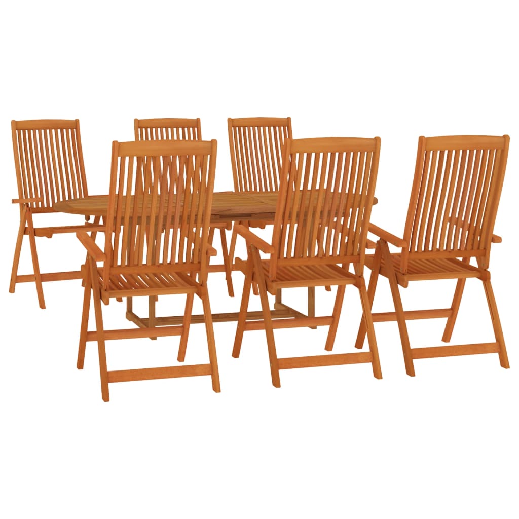 Garden Dining Set Reddish-brown Solid eucalyptus wood Medium