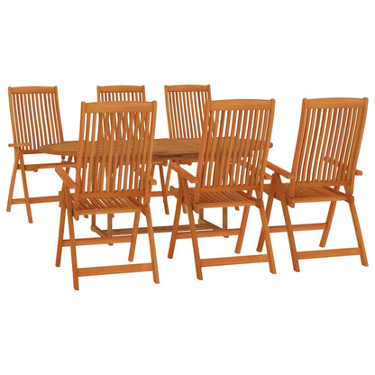 Garden Dining Set Reddish-brown Solid eucalyptus wood Medium