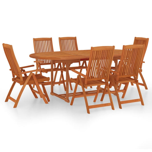Garden Dining Set Reddish-brown