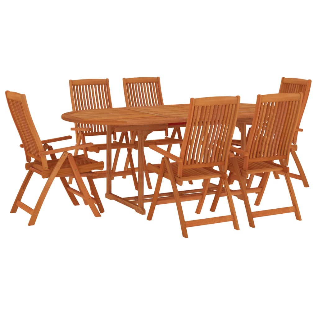 Garden Dining Set Reddish-brown