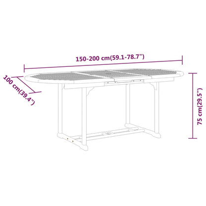 Garden Dining Set Reddish-brown