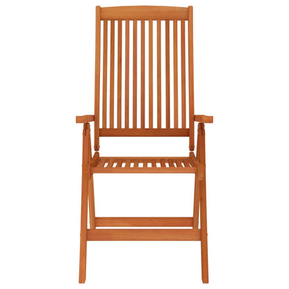Garden Chair Set of 4 Solid Wood Eucalyptus Wood with Oil Finish