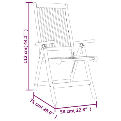 Garden Chair Set of 4 Solid Wood Eucalyptus Wood with Oil Finish