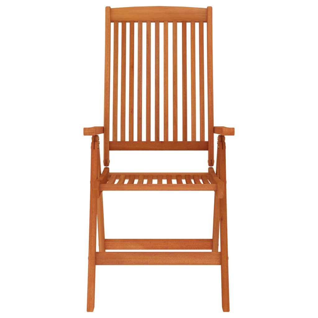 Garden Chair Set of 8 Natural wood Solid eucalyptus wood Standard