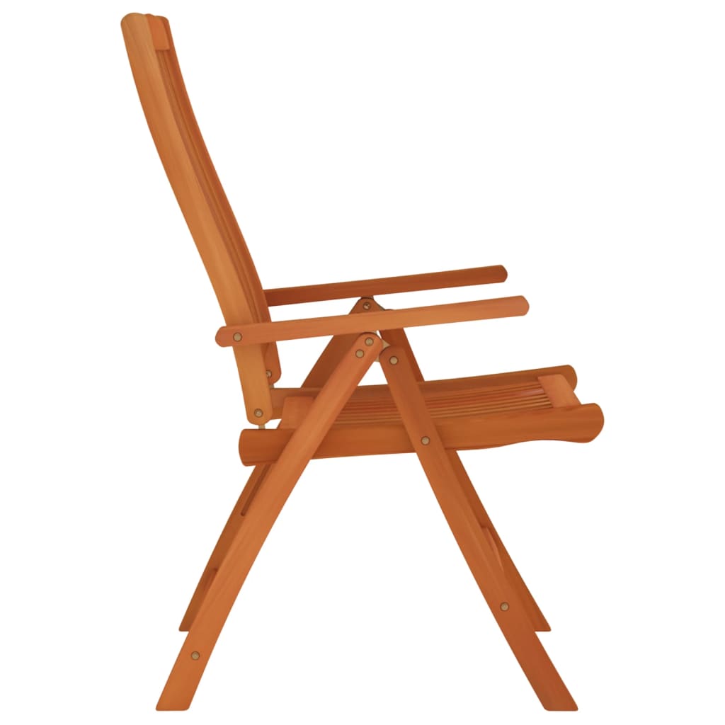 Garden Chair Set of 8 Natural wood Solid eucalyptus wood Standard
