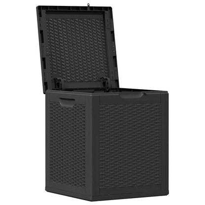 Storage Box Black 100% Polypropylene with Rattan look Small