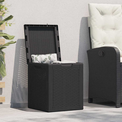 Storage Box Black 100% Polypropylene with Rattan look Small
