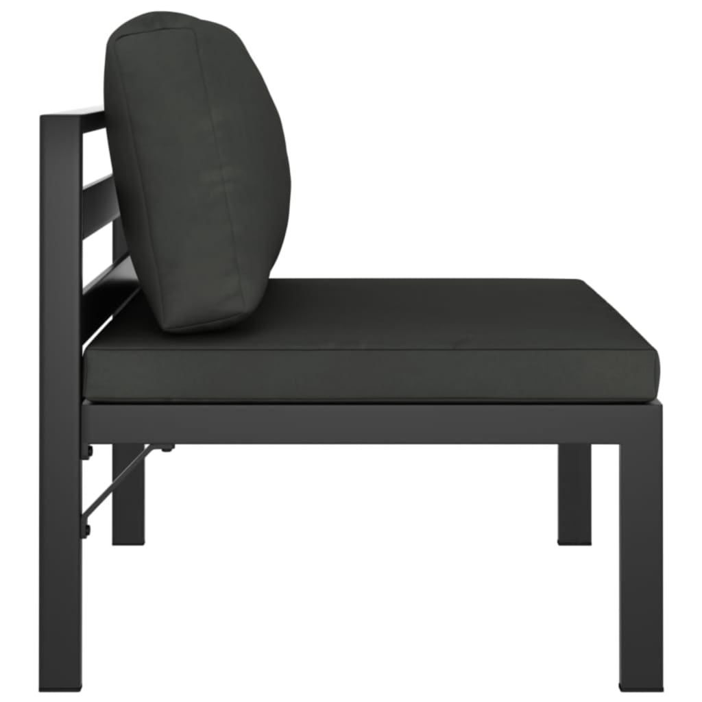 Garden Sofa Set Anthracite Aluminum Medium Modular