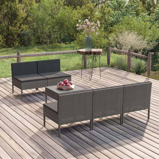 Garden Lounge Set Gray