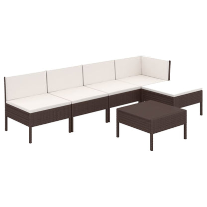 Garden Lounge Set Brown, Cream White