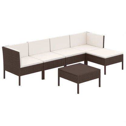 Garden Lounge Set Brown, Cream White