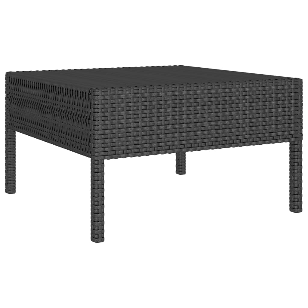 Garden Lounge Set Black, Cream White