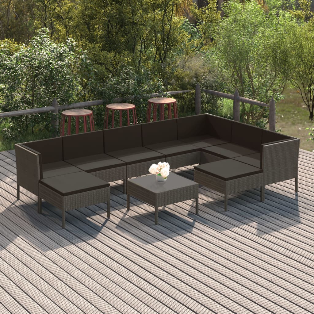 Garden Lounge Set Gray