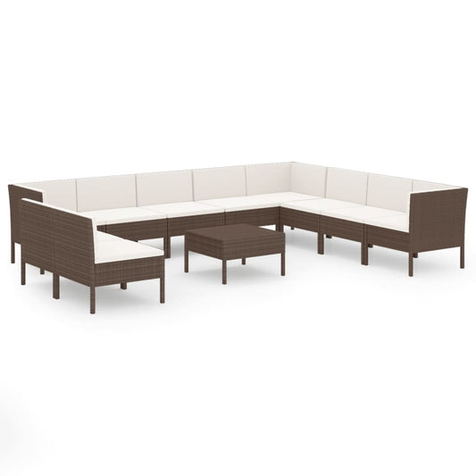 Garden Lounge Set Brown,Cream