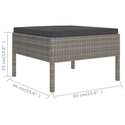 Garden Lounge Set Grey, anthracite