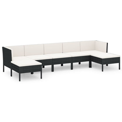 Garden Lounge Set Black