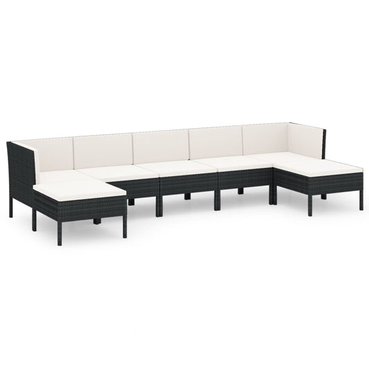 Garden Lounge Set Black
