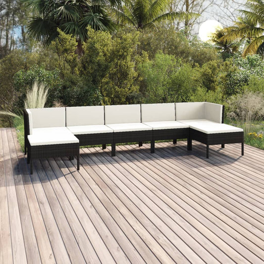 Garden Lounge Set Black