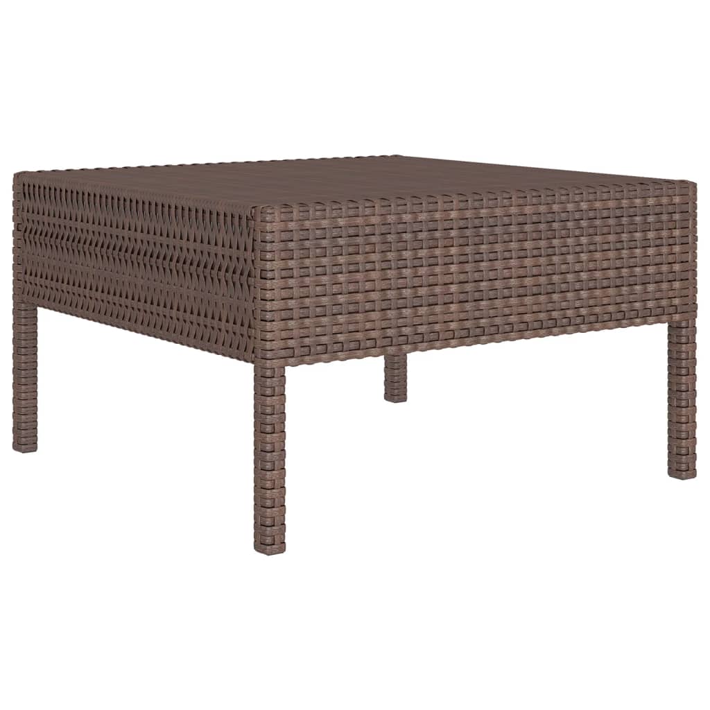 Garden Lounge Set Brown, Cream White