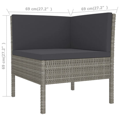 Garden Lounge Set Grey, Anthracite