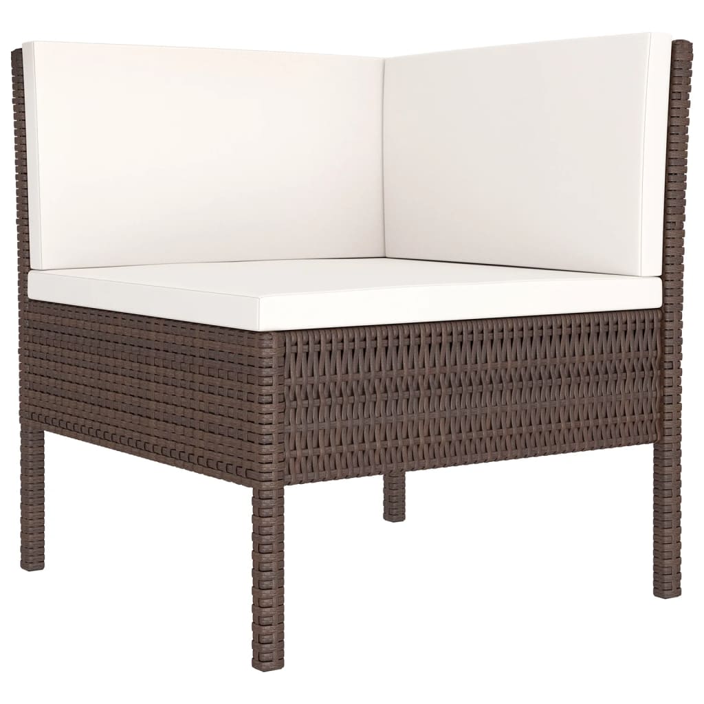 Garden Lounge Set Brown PE rattan Multiple pieces