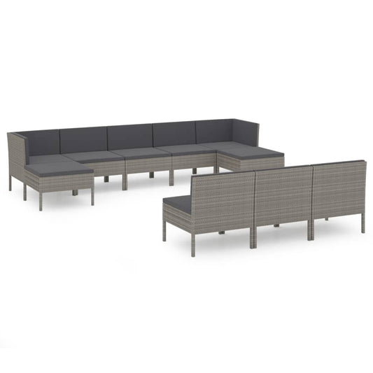 Garden Lounge Set Gray and Anthracite