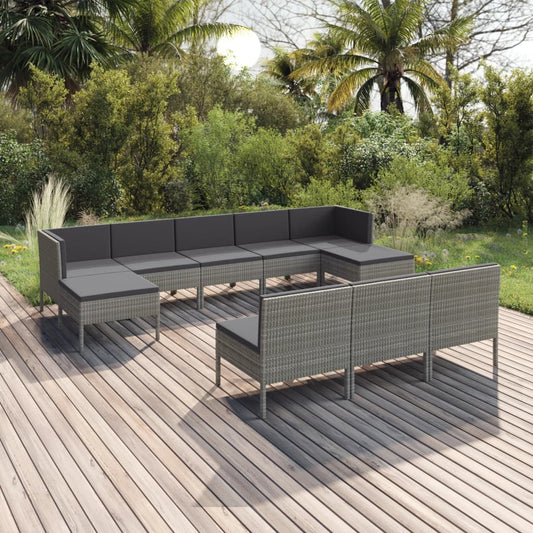 Garden Lounge Set Gray and Anthracite