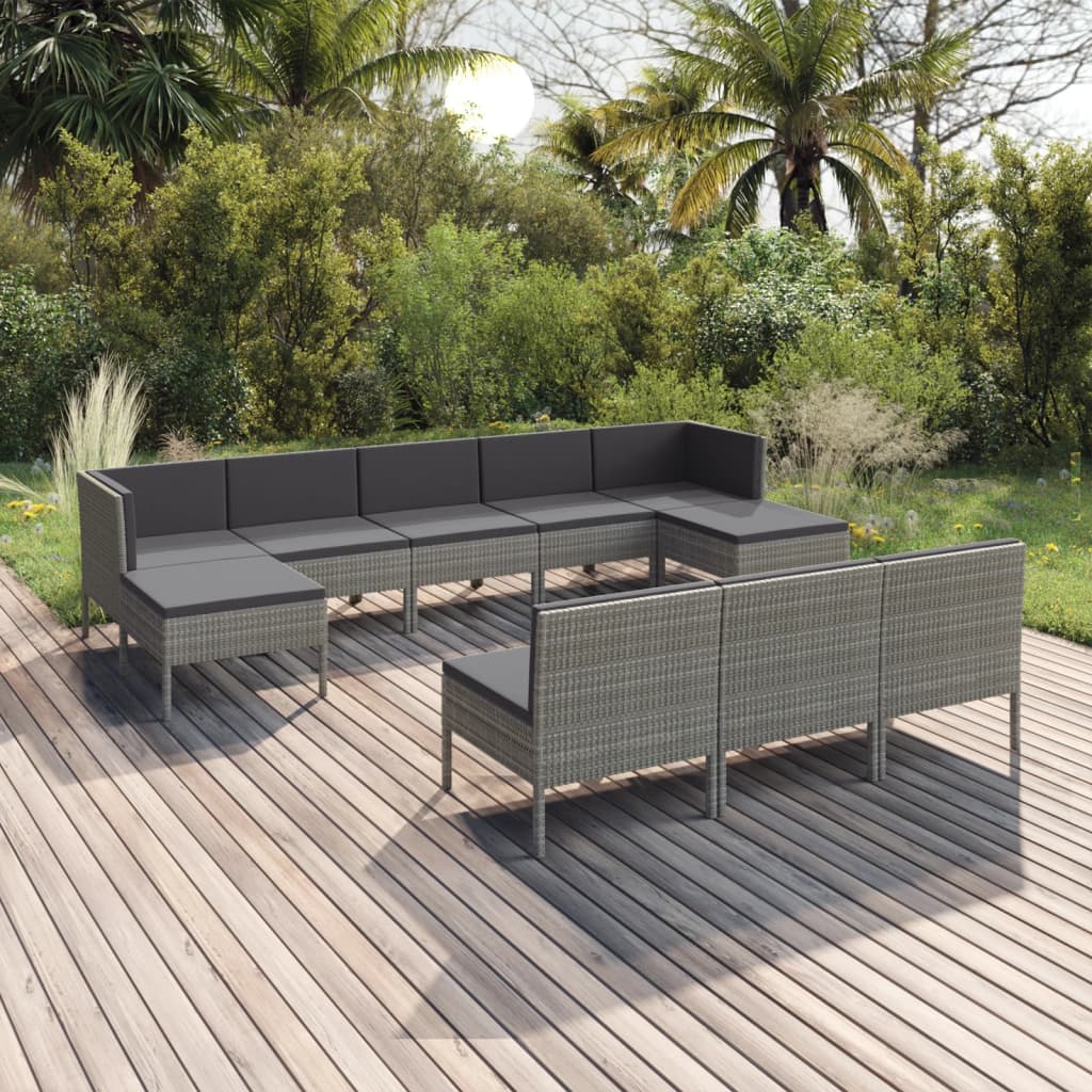 Garden Lounge Set Gray and Anthracite