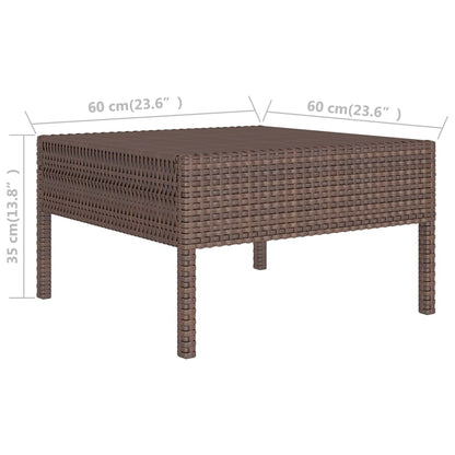 Garden Lounge Set Brown, Cream White