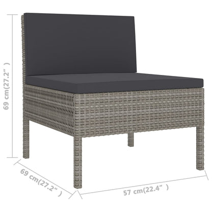 Garden Lounge Set Grey, Anthracite