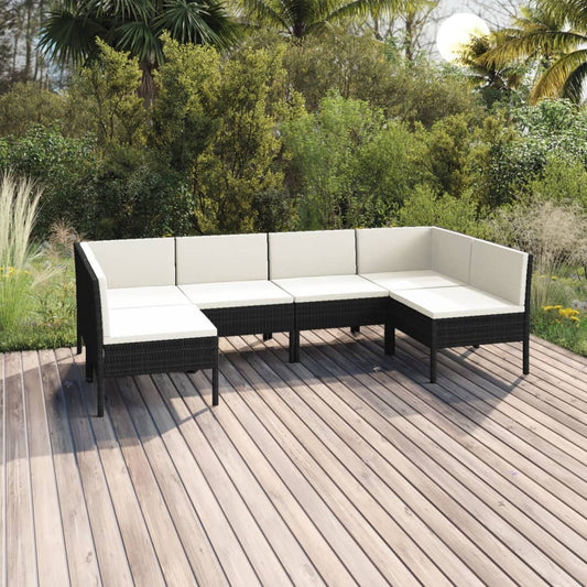 Garden Lounge Set Black