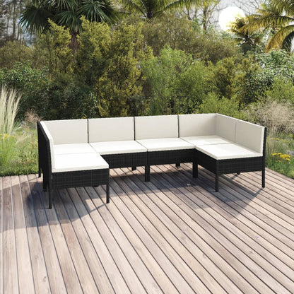 Garden Lounge Set Black