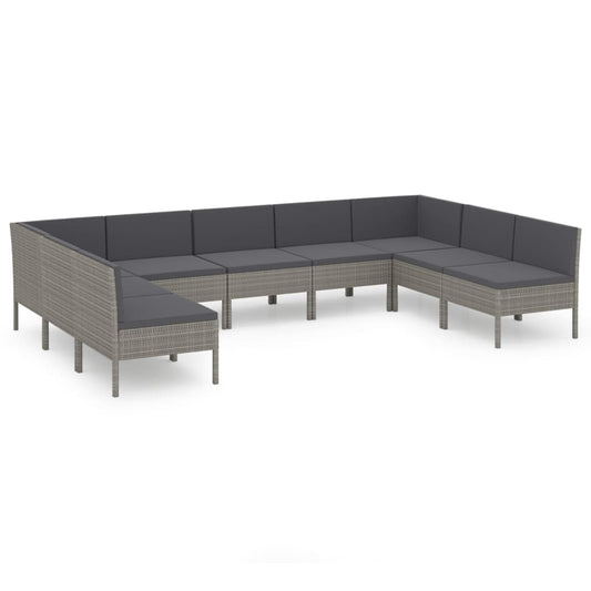 Garden Lounge Set Grey, Anthracite