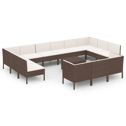 Garden Lounge Set Brown