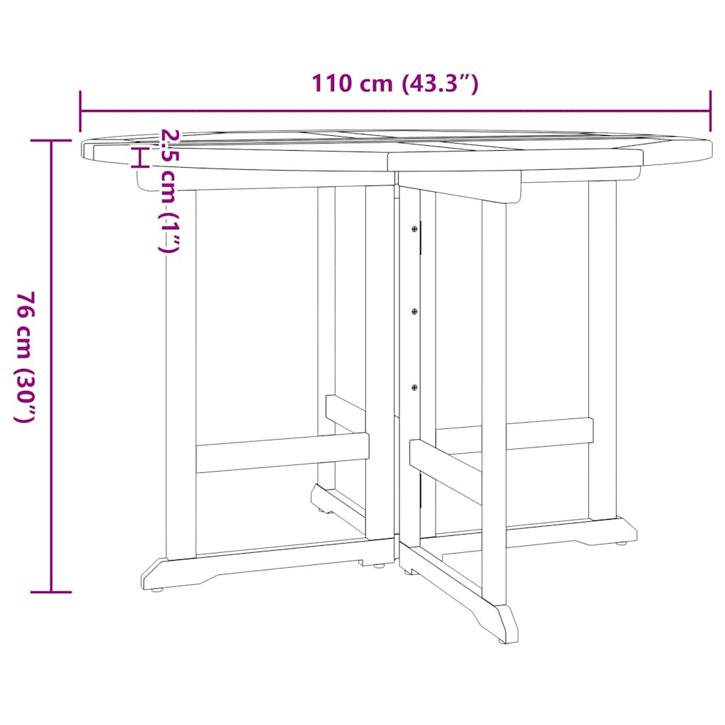 Outdoor Dining Set Teak Solid teak wood Medium Foldable