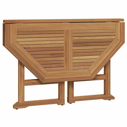 Outdoor Dining Set Teak Brown Solid teak wood Compact Foldable