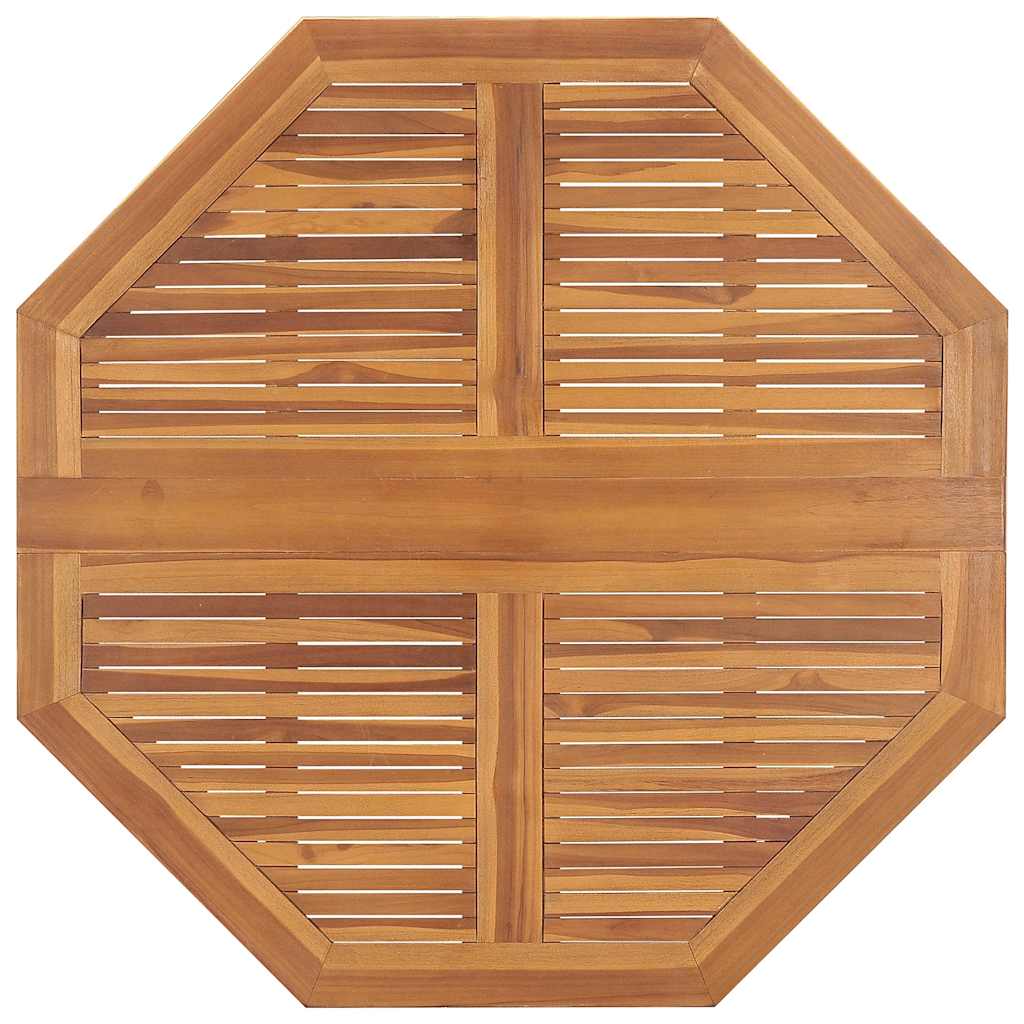 Outdoor Dining Set Teak Brown Solid teak wood Compact Foldable