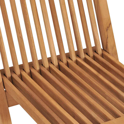 Outdoor Dining Set Teak Brown Solid teak wood Compact Foldable