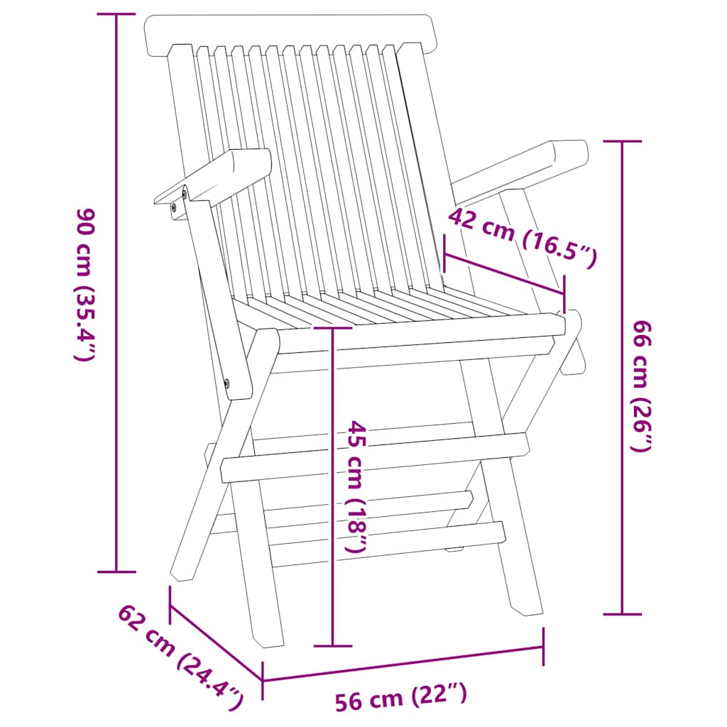 Outdoor Dining Set Natural Teak Solid Teak Wood Medium Foldable