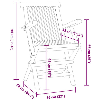 Outdoor Dining Set Natural Teak Solid Teak Wood Medium Foldable