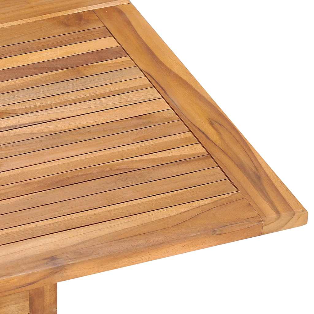 Outdoor Dining Set Natural Teak Solid Teak Wood Medium Foldable