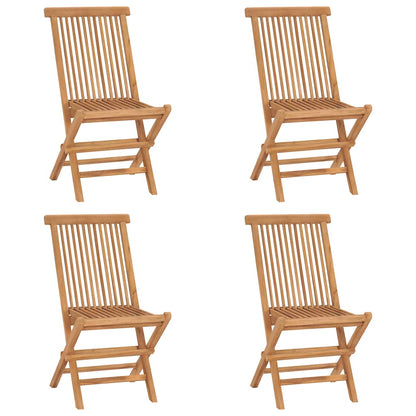 Outdoor Dining Set Natural Teak Solid Teak Wood Medium Foldable